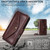 iPhone 17e / 16e Multi-card Slots Crossbody Cowhide Leather Phone Case - Brown