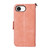 iPhone 17e / 16e Multi-card Slots Crossbody Cowhide Leather Phone Case - Pink