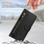 iPhone 17e / 16e Multi-Card Slots Zipper Wallet Leather Phone Case - Black