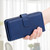 iPhone 17e / 16e Multi-Function Wallet 10 Card Slots Leather Phone Case - Dark Blue
