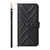 iPhone 17e / 16e Multifunctional 6-Card Slots Leather Phone Case with Wrist Strap - Black
