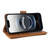 iPhone 17e / 16e Multifunctional 6-Card Slots Leather Phone Case with Wrist Strap - Brown