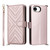 iPhone 17e / 16e Multifunctional 6-Card Slots Leather Phone Case with Wrist Strap - Pink