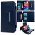 iPhone 17e / 16e Multifunctional 7-Cards Wallet Leather Phone Case - Royal Blue