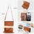iPhone 17e / 16e Multifunctional Wallet Detachable Leather Phone Case with Lanyard - Brown