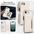 iPhone 17e / 16e Multifunctional Wallet Detachable Leather Phone Case with Lanyard - White
