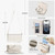 iPhone 17e / 16e Multifunctional Wallet Detachable Leather Phone Case with Lanyard - White