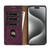 iPhone 17e / 16e N.BEKUS CSJ-P1 Solid Color Leather Phone Case - Wine Red