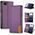 iPhone 17e / 16e N.BEKUS P3 RFID Stitching Magnetic Flip Leather Phone Case - Purple