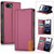 iPhone 17e / 16e N.BEKUS P3 RFID Stitching Magnetic Flip Leather Phone Case - Wine Red