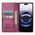 iPhone 17e / 16e N.BEKUS P3 RFID Stitching Magnetic Flip Leather Phone Case - Wine Red