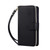 iPhone 17e / 16e Nine-card Slots Zipper Wallet Bag Leather Phone Case - Black