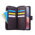 iPhone 17e / 16e Nine-card Slots Zipper Wallet Bag Leather Phone Case - Dark Purple