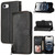 iPhone 17e / 16e Oil Skin Zipper Wallet Leather Phone Case - Black