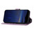 iPhone 17e / 16e Oil Skin Zipper Wallet Leather Phone Case - Purple