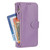 iPhone 17e / 16e Oil Skin Zipper Wallet Leather Phone Case - Purple