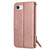 iPhone 17e / 16e Oil Skin Zipper Wallet Leather Phone Case - Rose Gold