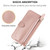 iPhone 17e / 16e Oil Skin Zipper Wallet Leather Phone Case - Rose Gold