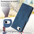 iPhone 17e / 16e Orchid Butterfly Embossed Leather Phone Case - Blue