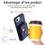 iPhone 17e / 16e Organ Card Bag Ring Holder Phone Case - Blue