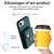 iPhone 17e / 16e Organ Card Bag Ring Holder Phone Case - Green