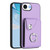 iPhone 17e / 16e Organ Card Bag Ring Holder Phone Case - Purple