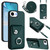 iPhone 17e / 16e Organ Card Bag Ring Holder Phone Case with Long Lanyard - Green