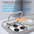 iPhone 17e / 16e O-Shape Hollow Cooling Lens Holder MagSafe Phone Case - Blue