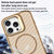 iPhone 17e / 16e O-Shape Hollow Cooling Lens Holder MagSafe Phone Case - Deep Purple