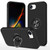 iPhone 17e / 16e PC + TPU Magnetic Phone Case with Invisible Ring Holder - Black