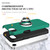 iPhone 17e / 16e PC + TPU Magnetic Phone Case with Invisible Ring Holder - Dark Green