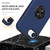 iPhone 17e / 16e PC + TPU Magnetic Phone Case with Invisible Ring Holder - Navy Blue