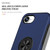 iPhone 17e / 16e PC + TPU Magnetic Phone Case with Invisible Ring Holder - Navy Blue
