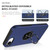iPhone 17e / 16e PC + TPU Magnetic Phone Case with Invisible Ring Holder - Navy Blue