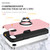 iPhone 17e / 16e PC + TPU Magnetic Phone Case with Invisible Ring Holder - Rose Gold