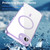 iPhone 17e / 16e PC Hybrid TPU Airbag Shockproof MagSafe Phone Case - Transparent Purple