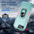 iPhone 17e / 16e Pioneer Armor Heavy Duty PC + TPU Phone Case with Holder - Green+Pink