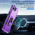 iPhone 17e / 16e Pioneer Armor Heavy Duty PC + TPU Phone Case with Holder - Purple+Black