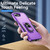 iPhone 17e / 16e Pioneer Armor Heavy Duty PC + TPU Phone Case with Holder - Purple+Black