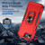 iPhone 17e / 16e Pioneer Armor Heavy Duty PC + TPU Phone Case with Holder - Red+Black