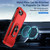 iPhone 17e / 16e Pioneer Armor Heavy Duty PC + TPU Phone Case with Holder - Red+Black