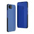 iPhone 17e / 16e Plated Mirror Horizontal Flip Leather Phone Case with Holder - Blue