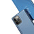 iPhone 17e / 16e Plated Mirror Horizontal Flip Leather Phone Case with Holder - Silver