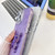 iPhone 17e / 16e Plating Glitter Lens Film Texture Butterfly Holder Wristband Phone Case - White Shell Pattern