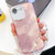 iPhone 17e / 16e Plating Glitter Texture Chain Wristband TPU Phone Case with Lens Film - Pink Tinfoil Texture
