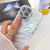 iPhone 17e / 16e Plating Glitter Texture Chain Wristband TPU Phone Case with Lens Film - Pink Water Ripples