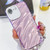 iPhone 17e / 16e Plating Glitter Texture Chain Wristband TPU Phone Case with Lens Film - Purple Water Ripples
