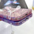 iPhone 17e / 16e Plating Glitter Texture Chain Wristband TPU Phone Case with Lens Film - Purple Water Ripples