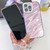 iPhone 17e / 16e Plating Glitter Texture Chain Wristband TPU Phone Case with Lens Film - Purple Wrinkles