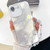 iPhone 17e / 16e Plating Glitter Texture Chain Wristband TPU Phone Case with Lens Film - White Tinfoil Texture